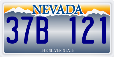NV license plate 37B121