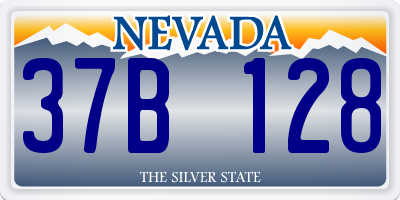 NV license plate 37B128