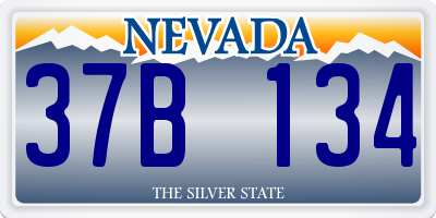NV license plate 37B134