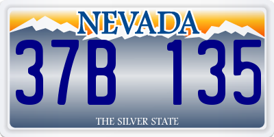 NV license plate 37B135