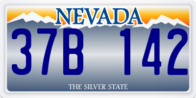 NV license plate 37B142