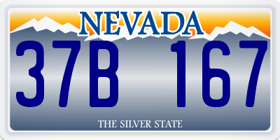 NV license plate 37B167