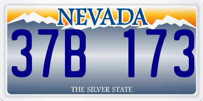 NV license plate 37B173