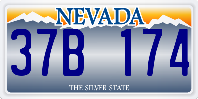 NV license plate 37B174