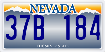 NV license plate 37B184