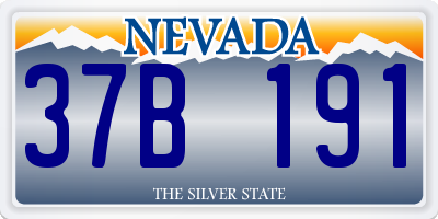 NV license plate 37B191