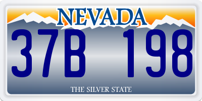 NV license plate 37B198