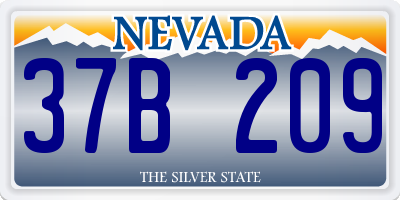 NV license plate 37B209