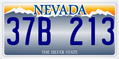 NV license plate 37B213
