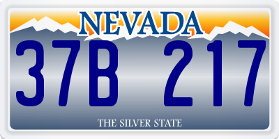 NV license plate 37B217
