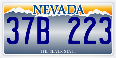 NV license plate 37B223