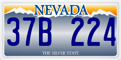 NV license plate 37B224