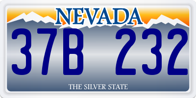 NV license plate 37B232