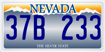 NV license plate 37B233