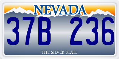 NV license plate 37B236