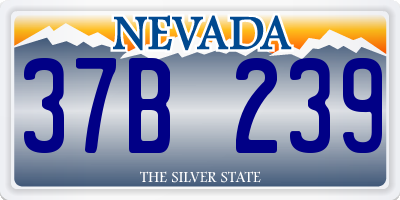NV license plate 37B239
