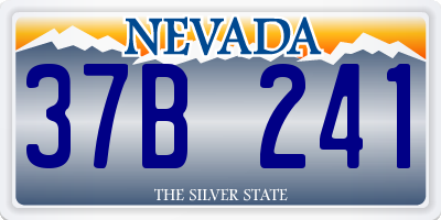 NV license plate 37B241
