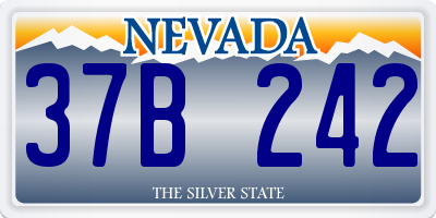 NV license plate 37B242