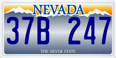 NV license plate 37B247