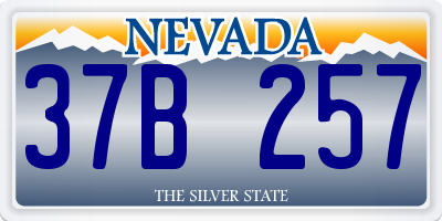 NV license plate 37B257