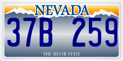 NV license plate 37B259