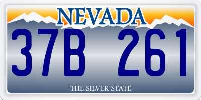 NV license plate 37B261
