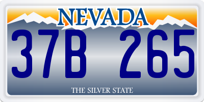NV license plate 37B265