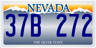 NV license plate 37B272