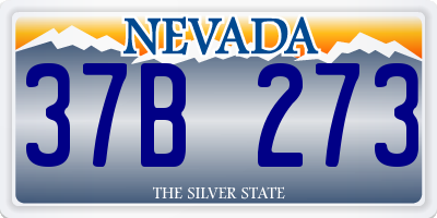 NV license plate 37B273