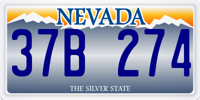 NV license plate 37B274