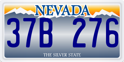 NV license plate 37B276