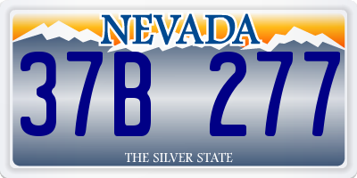 NV license plate 37B277