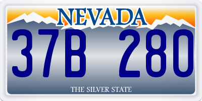 NV license plate 37B280