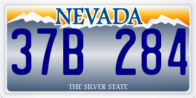 NV license plate 37B284
