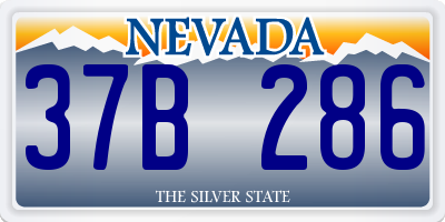 NV license plate 37B286