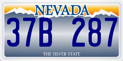 NV license plate 37B287