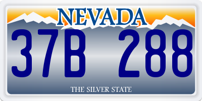 NV license plate 37B288