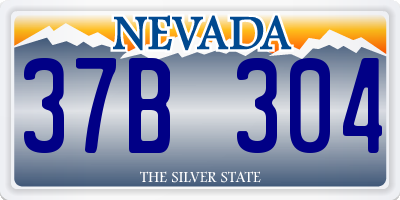 NV license plate 37B304