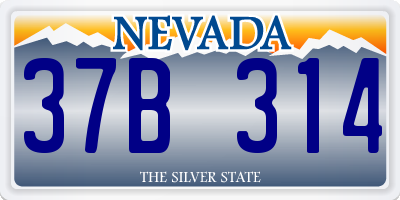 NV license plate 37B314
