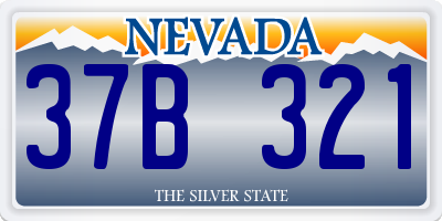 NV license plate 37B321