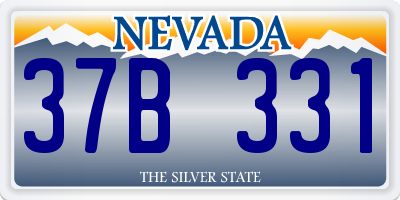 NV license plate 37B331