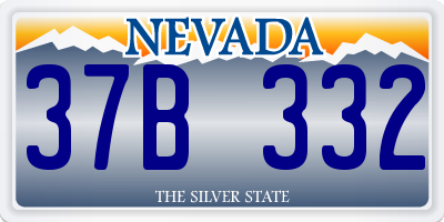 NV license plate 37B332
