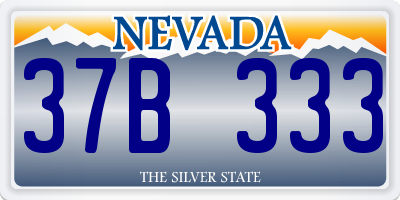 NV license plate 37B333