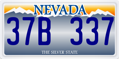 NV license plate 37B337