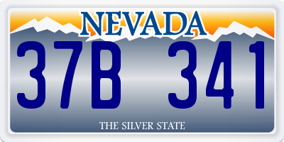 NV license plate 37B341