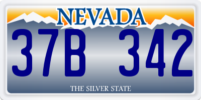 NV license plate 37B342