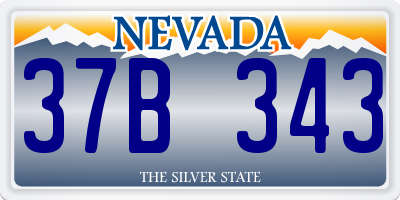 NV license plate 37B343