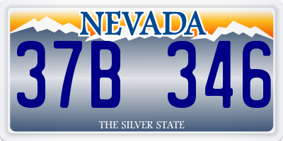 NV license plate 37B346