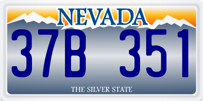 NV license plate 37B351