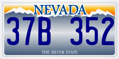 NV license plate 37B352
